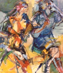 Love story, olieverf, 50x60 cm